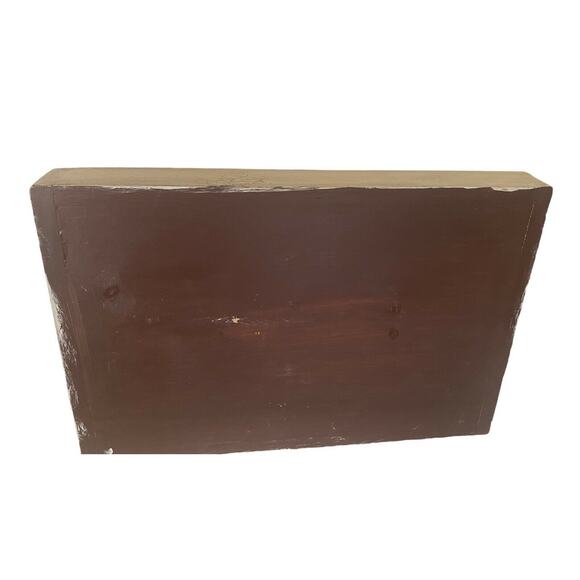 Vintage Bunny Rabbit Easter Tray | Hand Painted Wood Serving Vanity Tray - Picture 12 of 12